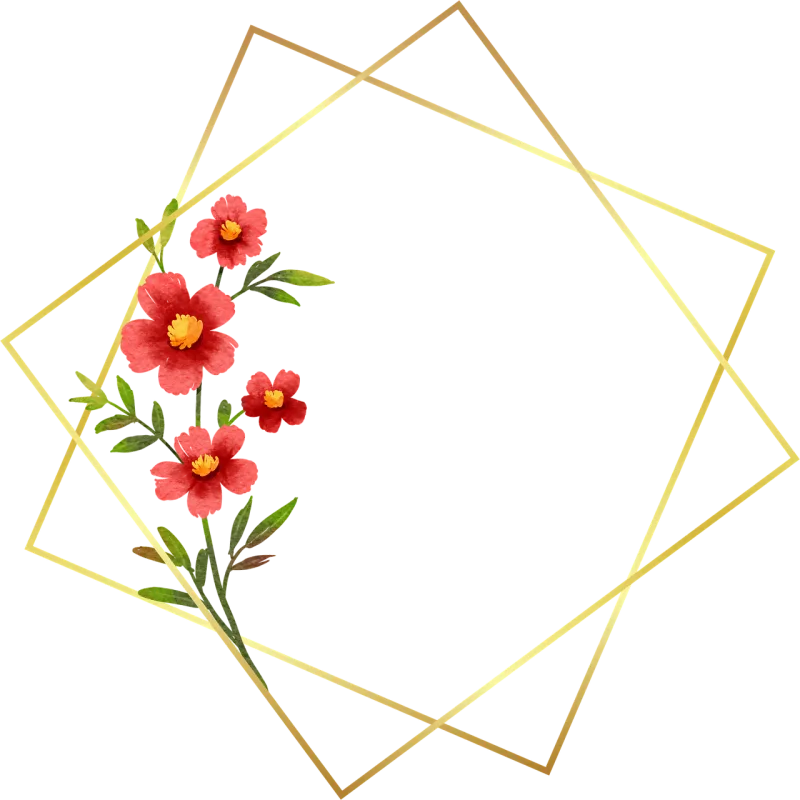 Frame Decorate Flowers Stickdatei – Blumen