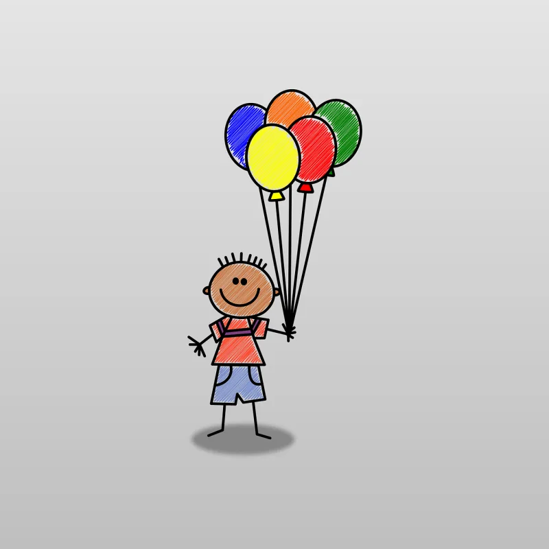 Balloon Boy Kid Stickdatei – Kinder