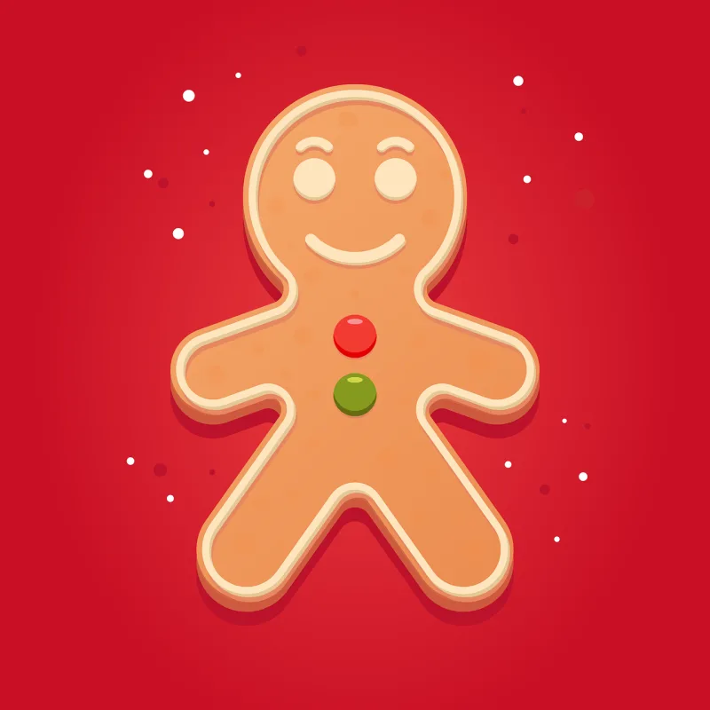 Gingerbread Christmas Cookie Stickdatei – Essen & Trinken