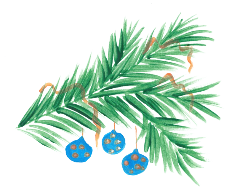 Ornament Christmas Twig Stickdatei – Weihnachten