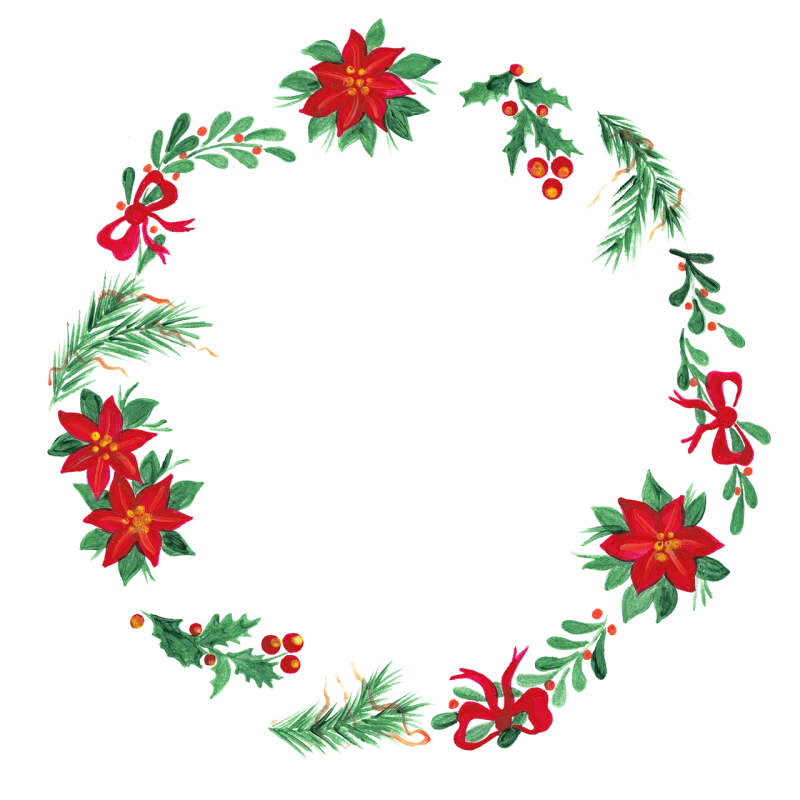Christmas Christmas wreath Border Stickdatei – Weihnachten