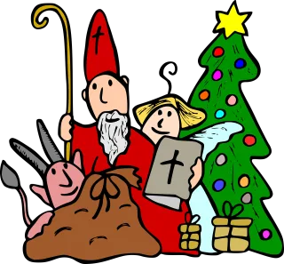 Devil Saint nicholas Angel Stickdatei