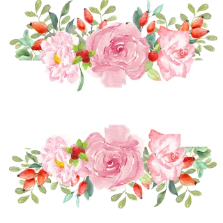 Floral Wedding Flower Stickdatei – Herzen & Liebe