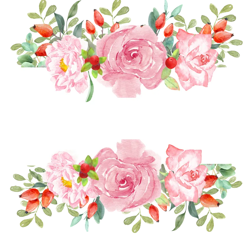 Floral Wedding Flower Stickdatei – Herzen & Liebe
