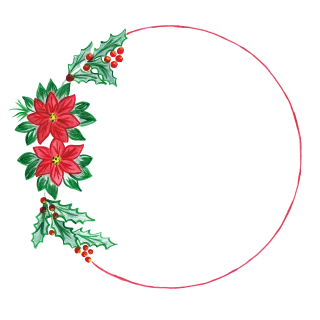 Floral Wreath Christmas Stickdatei