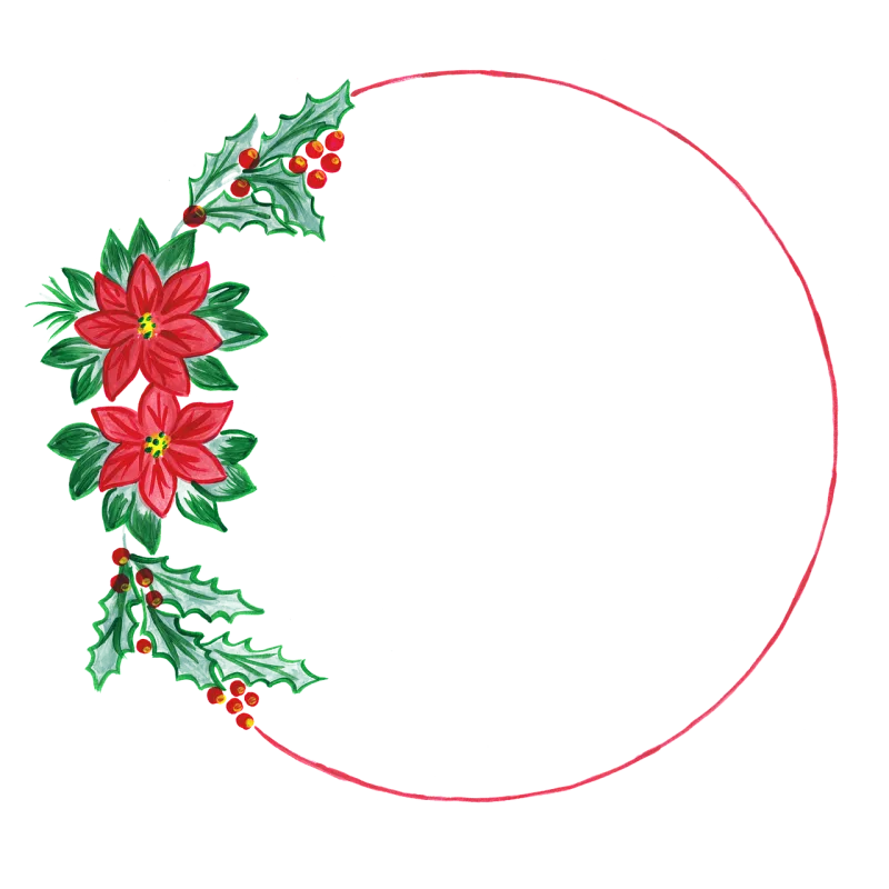 Floral Wreath Christmas Stickdatei – Weihnachten