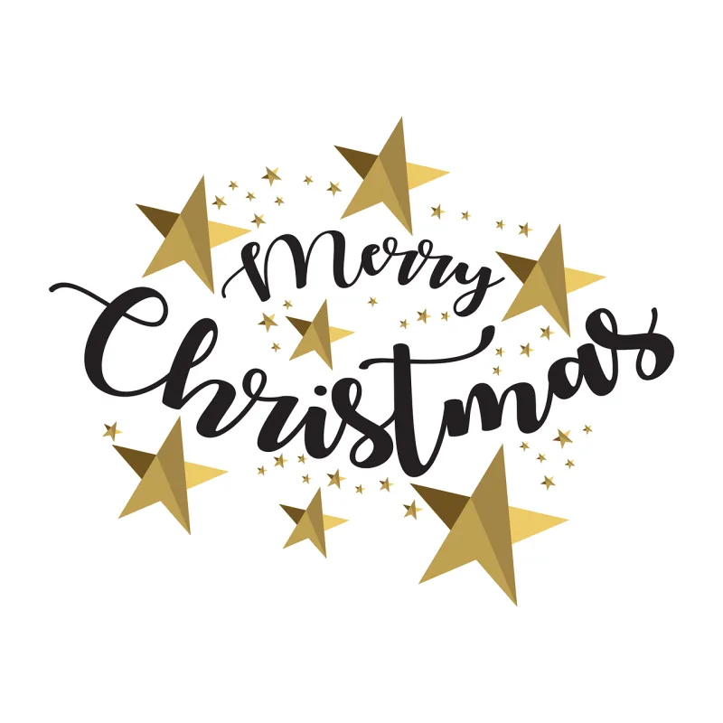 Merry christmas Calligraphy Design Stickdatei – Weihnachten