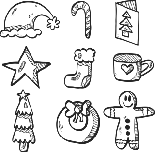 Christmas Cartoon Gifts Stickdatei