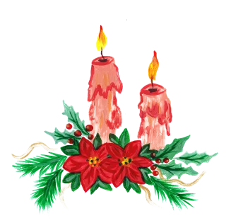 Christmas Candles Nature Stickdatei