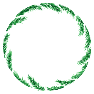 Spruce needles Wreath Frame Stickdatei