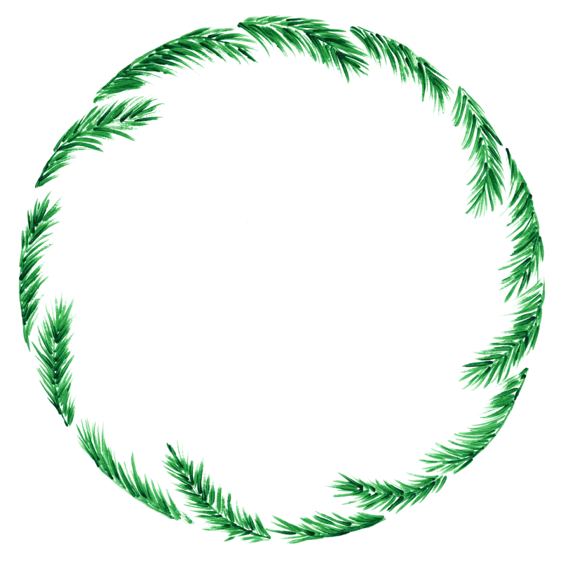 Spruce needles Wreath Frame Stickdatei – Weihnachten