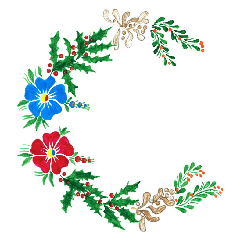 Christmas Ornament Border Stickdatei – Weihnachten