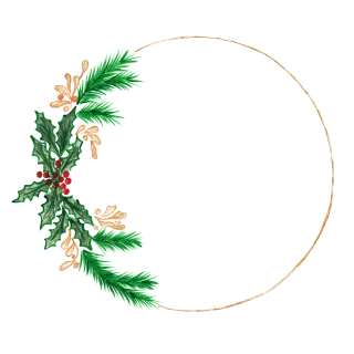 Christmas Wreath Frame Stickdatei