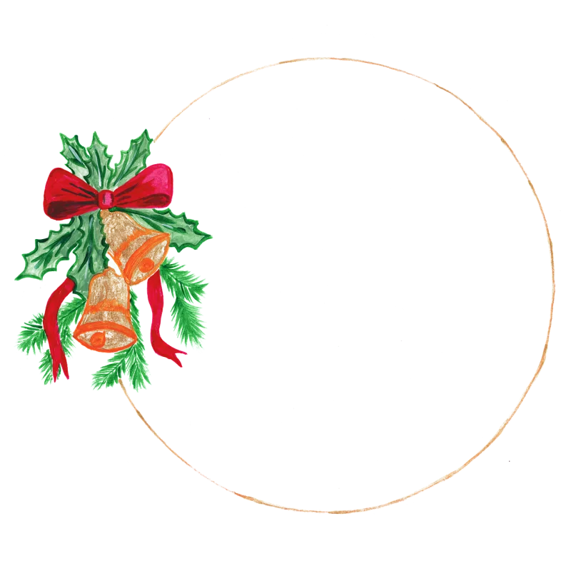 Christmas Doorbell Frame Stickdatei – Weihnachten