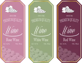 Wine Label Sticker Stickdatei