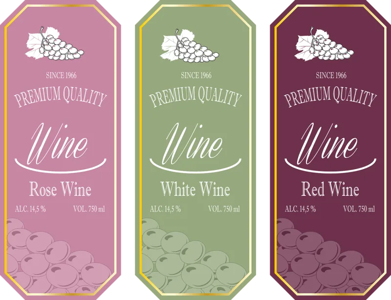 Wine Label Sticker Stickdatei – Essen & Trinken