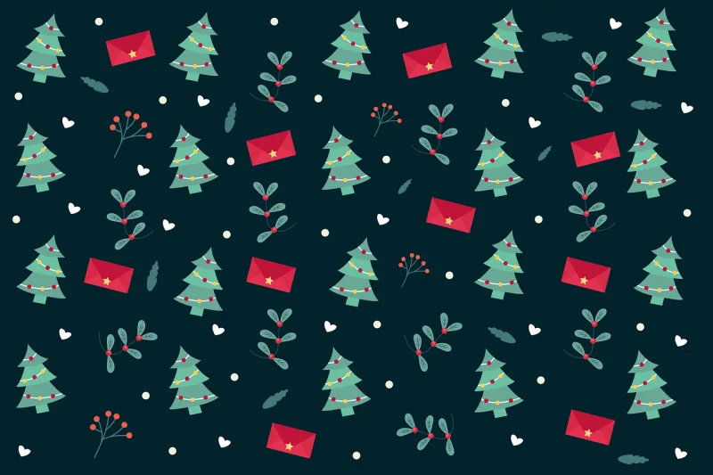 Christmas Pattern Design Stickdatei – Herzen & Liebe