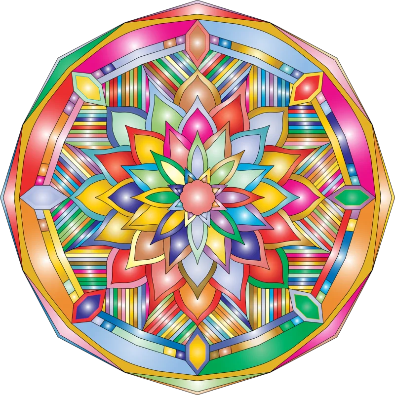 Mandala Floral lantern Ornamental lantern Stickdatei – Blumen