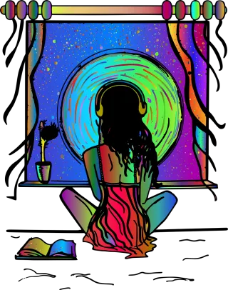 Woman Girl Music Stickdatei