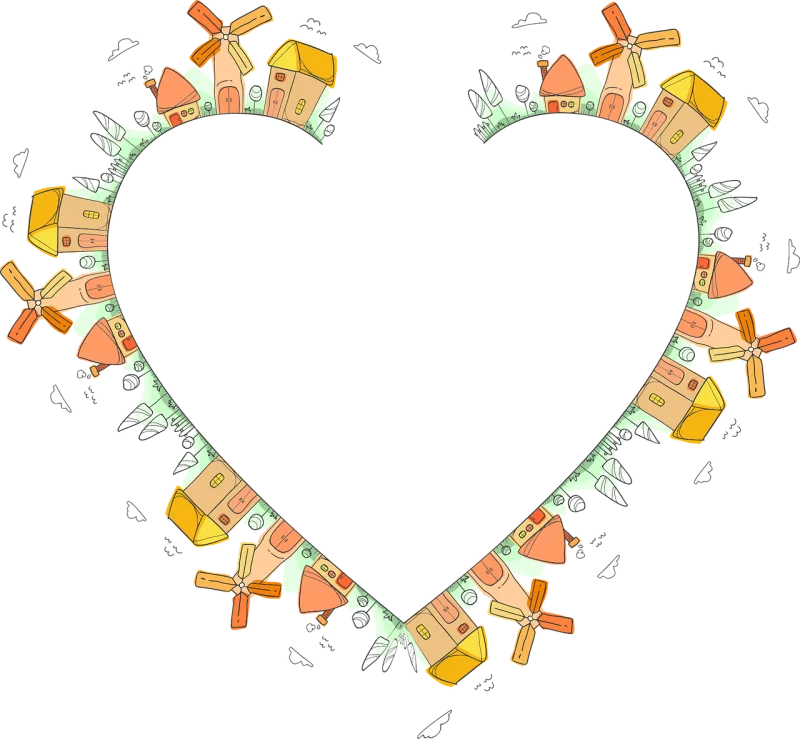City Heart Frame Stickdatei – Herzen & Liebe