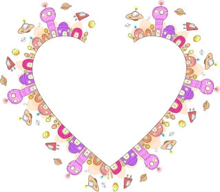 City Heart Frame Stickdatei – Herzen & Liebe