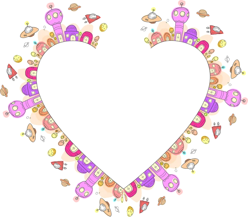 City Heart Frame Stickdatei – Herzen & Liebe