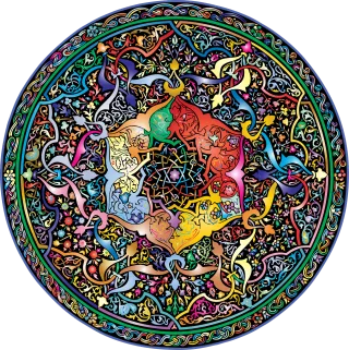 Mandala Zentangle Nature Stickdatei