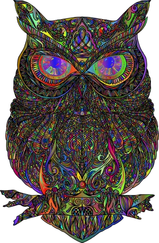 Owl Zentangle Nature Stickdatei