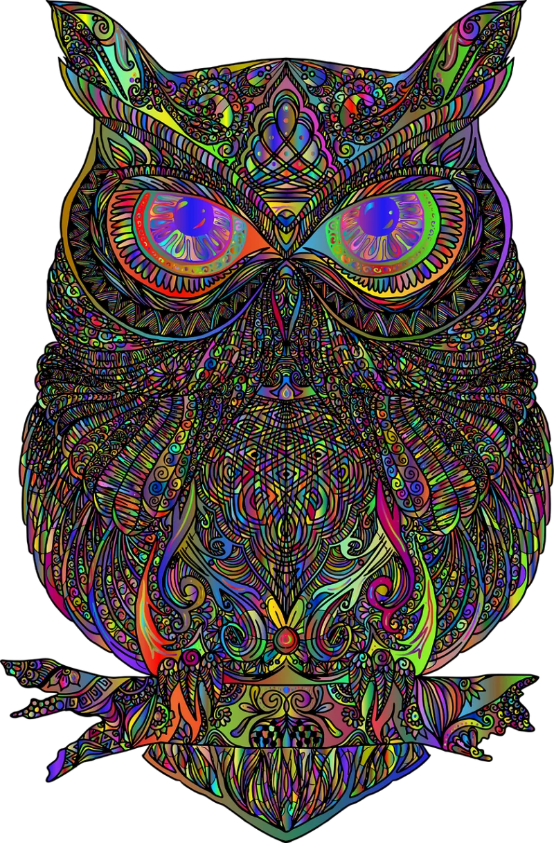 Owl Zentangle Nature Stickdatei – Tiere