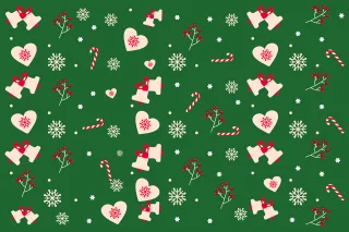 Christmas Season Pattern Stickdatei