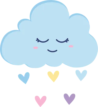 Cute cloud Raincloud Colorful raincloud Stickdatei
