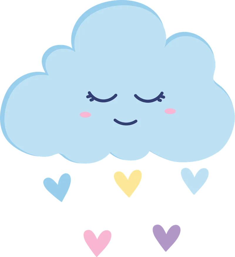 Cute cloud Raincloud Colorful raincloud Stickdatei – Natur