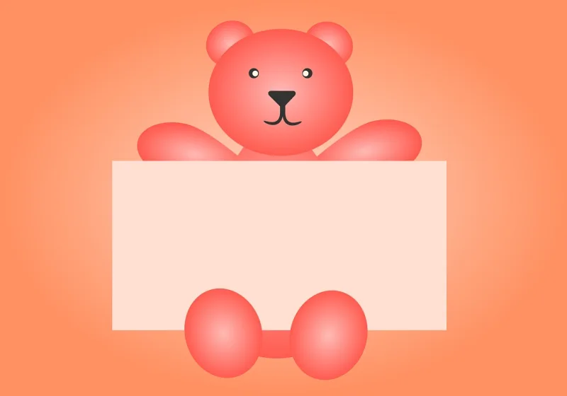 Teddy bear Nature Background Stickdatei – Kinder