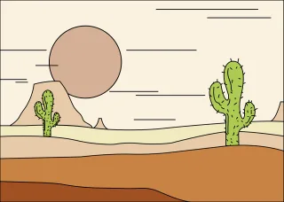 Desert Cactus Nature Stickdatei