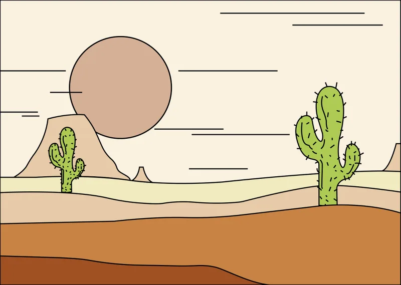 Desert Cactus Nature Stickdatei – Natur