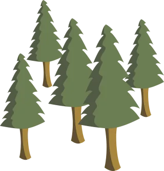 Trees Pines Pine trees Stickdatei – Natur