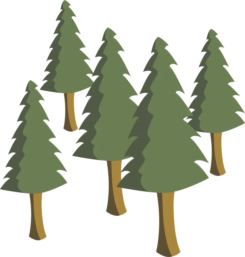 Trees Pines Pine trees Stickdatei – Natur