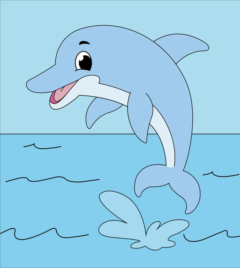 Animal Dolphin Mammal Stickdatei – Tiere