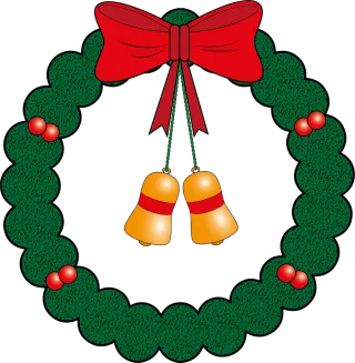 Wreath Bell Christmas Stickdatei