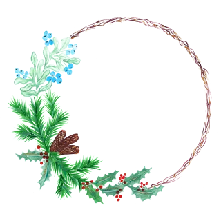 Christmas Wreath Mistletoe Stickdatei