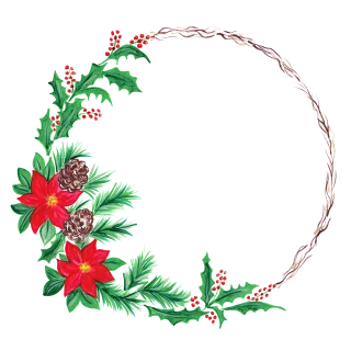 Christmas Wreath Poinsettia Stickdatei