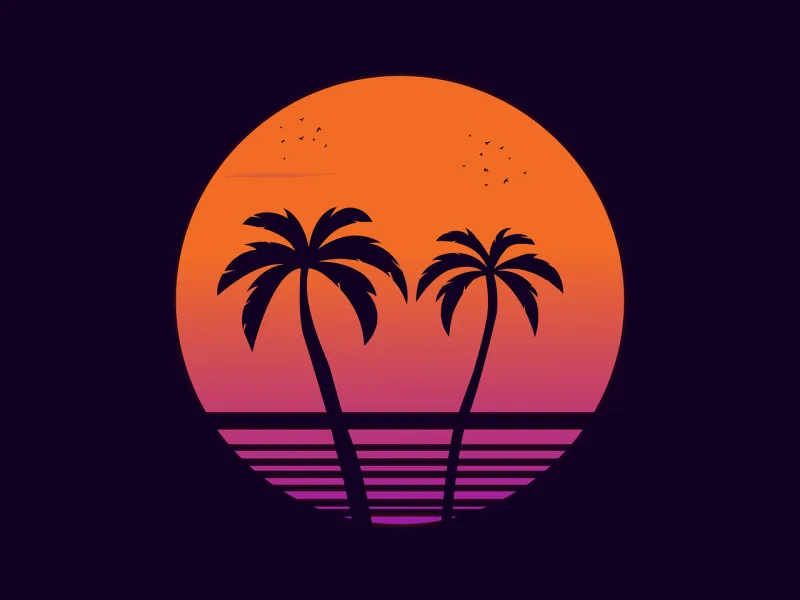 Sunset icon Beach icon Icon Stickdatei – Natur