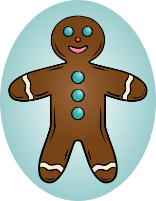 Gingerbread man Gingerbread cookie Christmas Stickdatei
