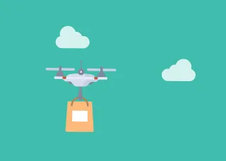Drone Delivery Service Stickdatei