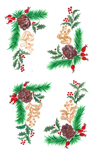 Christmas Design Wreath Stickdatei