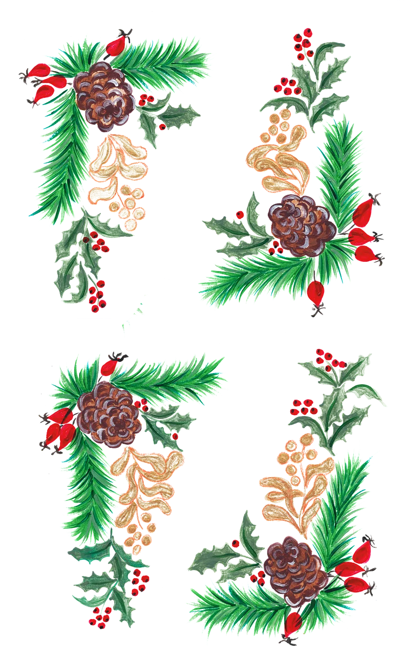 Christmas Design Wreath Stickdatei – Weihnachten