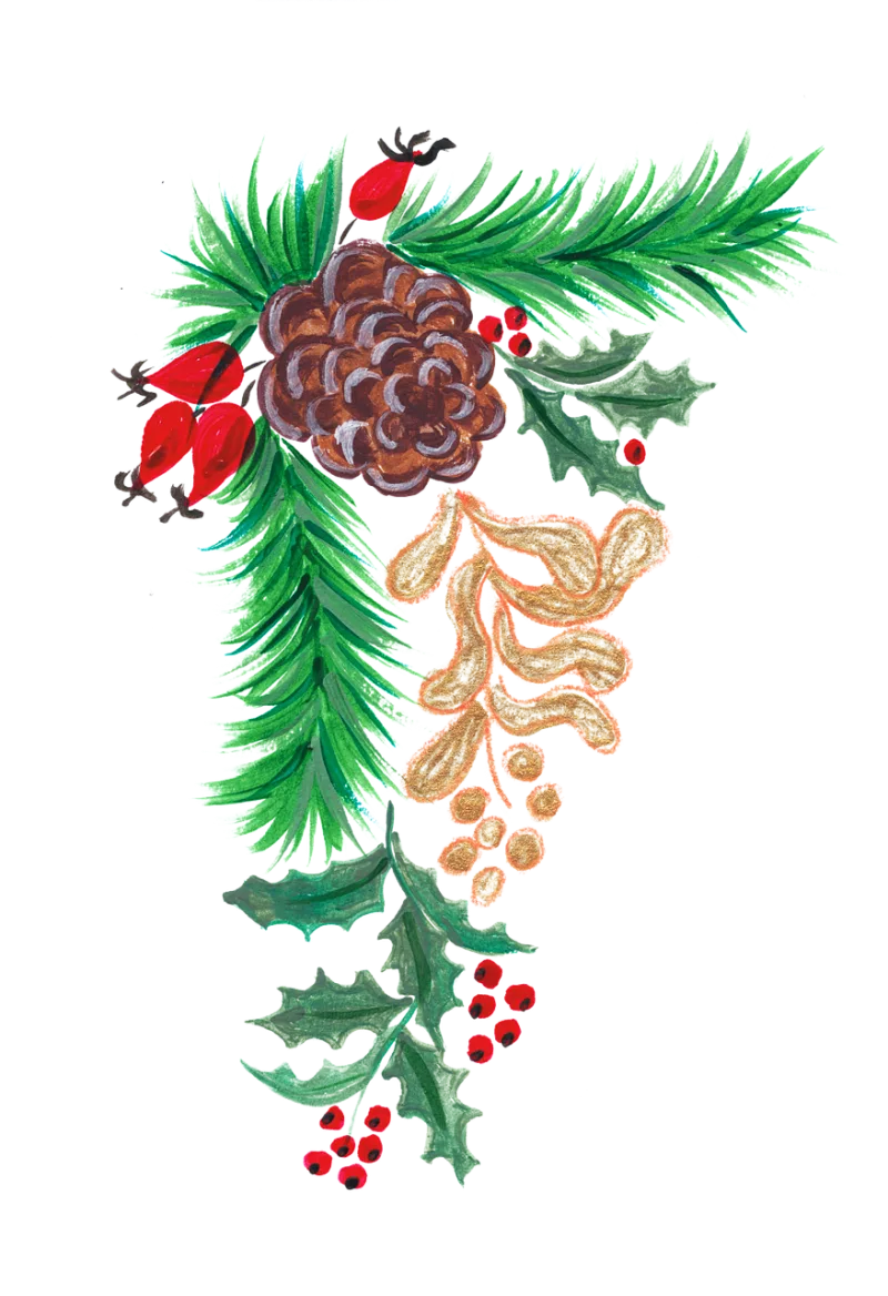 Christmas Design Wreath Stickdatei – Weihnachten