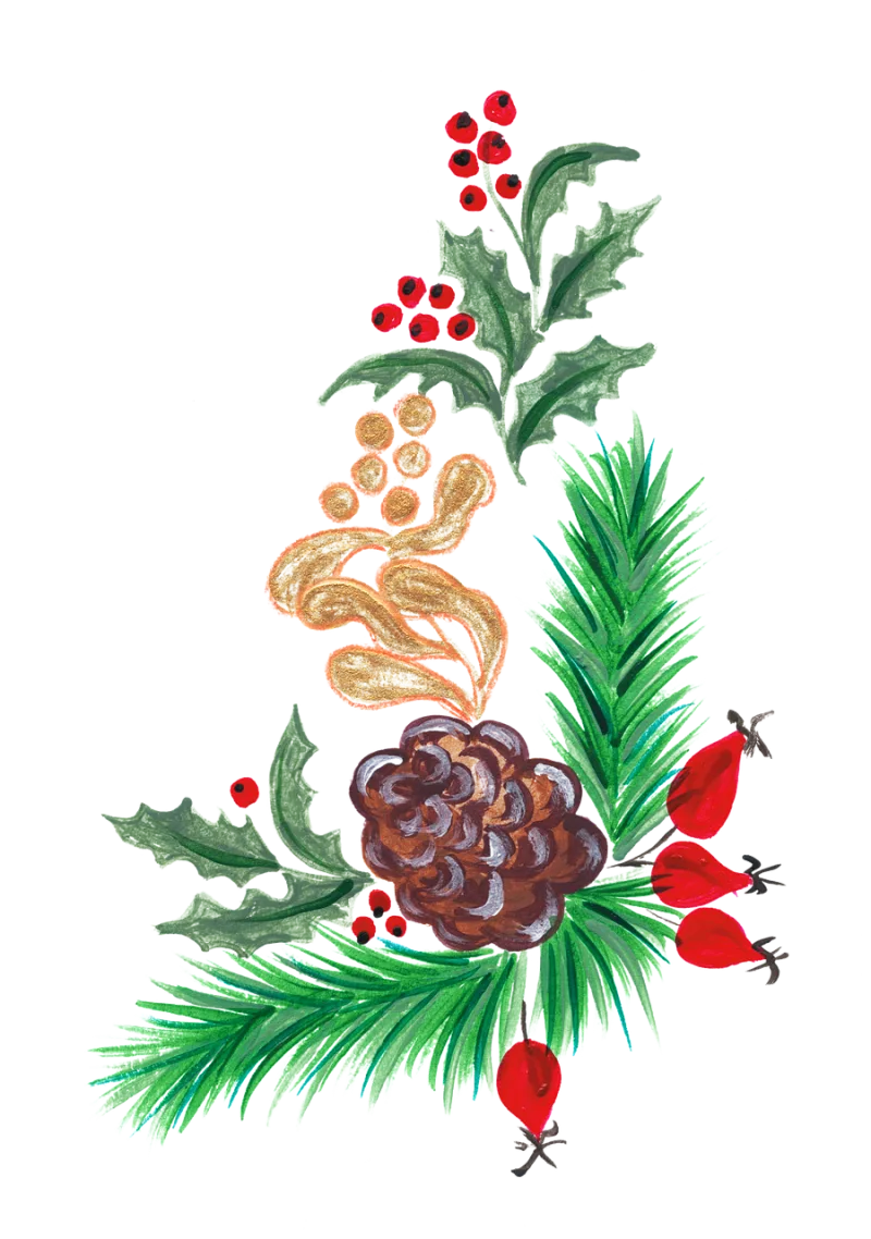 Christmas Design Wreath Stickdatei – Weihnachten