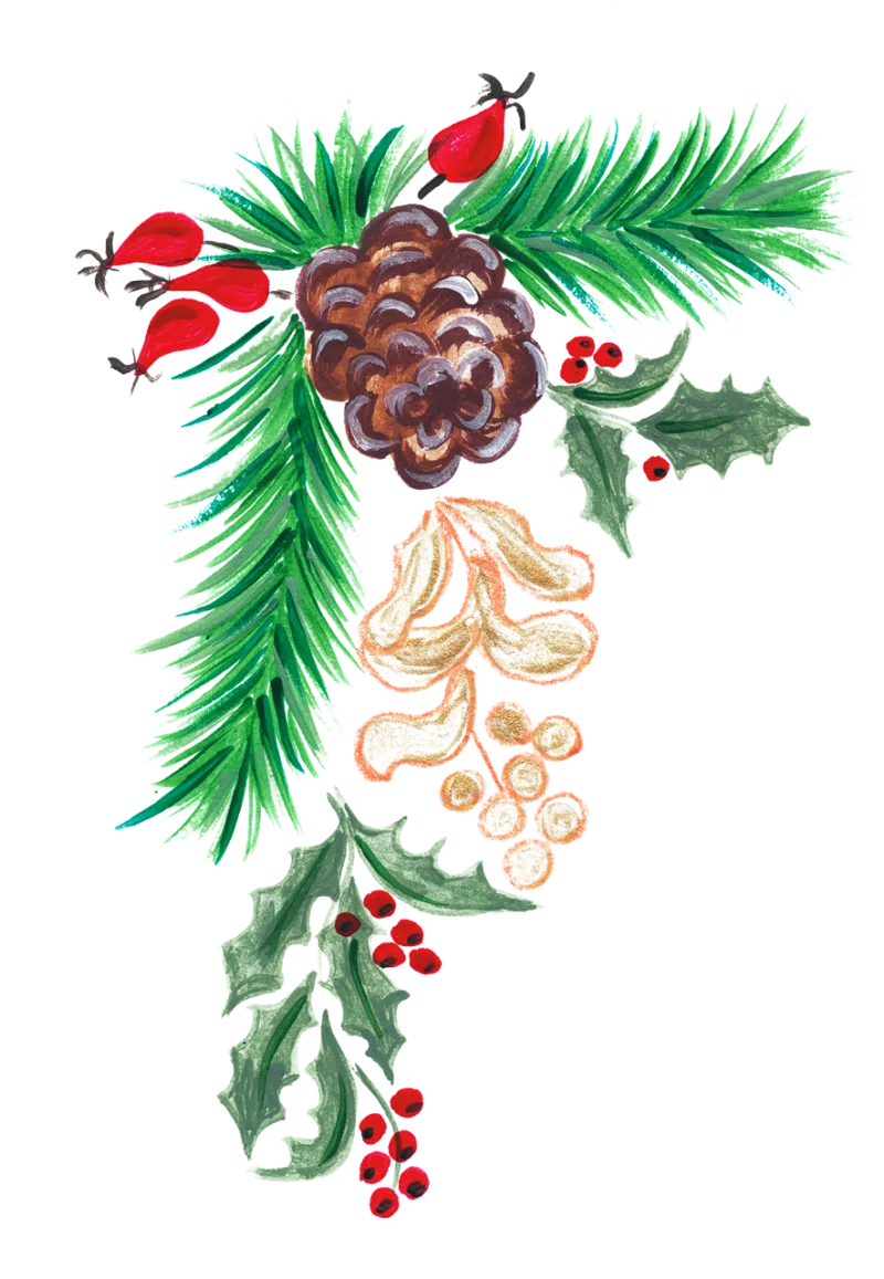 Christmas Design Wreath Stickdatei – Weihnachten