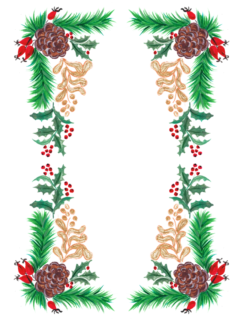 Christmas Design Wreath Stickdatei – Weihnachten
